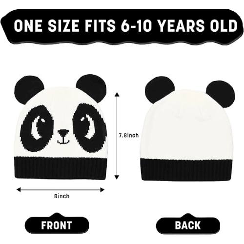 Handmade Crochet Panda Beanie Hat