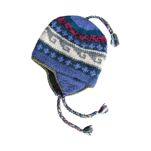 Handmade Wool Knit Winter Hat with Micro Fleece Lining