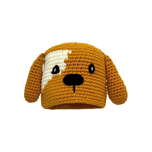 Handmade Crochet Dog Face Beanie Hat