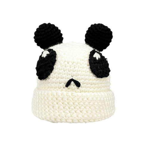 Handmade Crochet Panda Beanie Hat