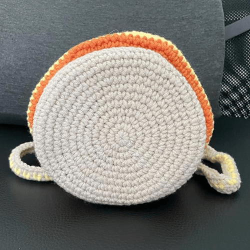 Handmade Wool Knitted Mushroom Crossbody Bucket Bag