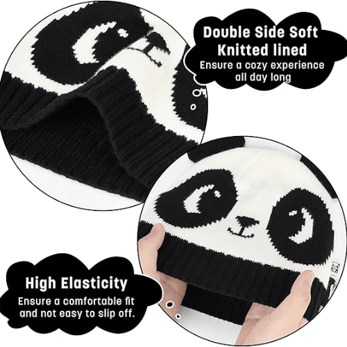 Handmade Crochet Panda Beanie Hat
