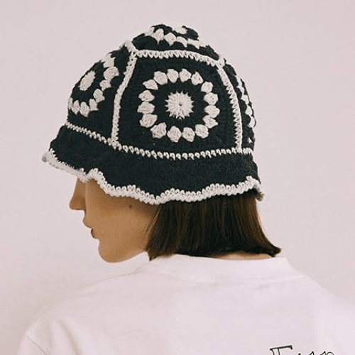Modern "Petal & Palm" Crochet Bucket Hat