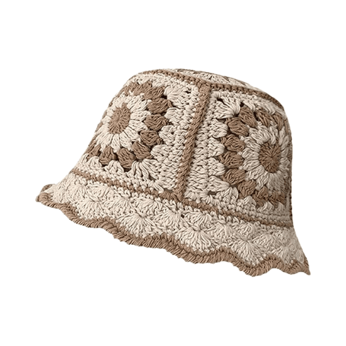 Modern "Petal & Palm" Crochet Bucket Hat