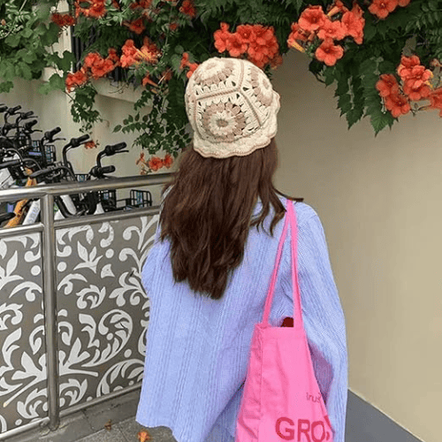 Modern "Petal & Palm" Crochet Bucket Hat
