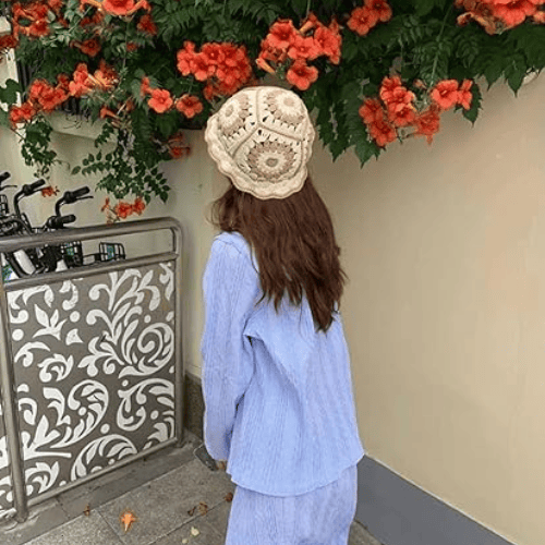 Modern "Petal & Palm" Crochet Bucket Hat