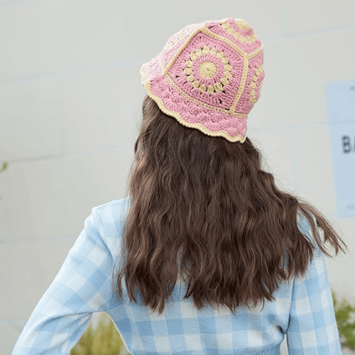 Modern "Petal & Palm" Crochet Bucket Hat