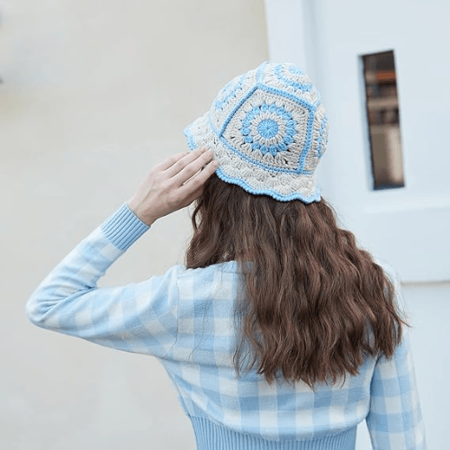 Modern "Petal & Palm" Crochet Bucket Hat