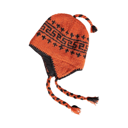 Handmade Wool Knit Winter Hat with Micro Fleece Lining