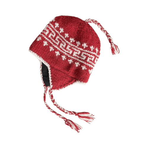 Handmade Wool Knit Winter Hat with Micro Fleece Lining