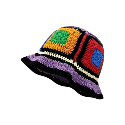 Modern "Azure Flora" Crochet Bucket Hat