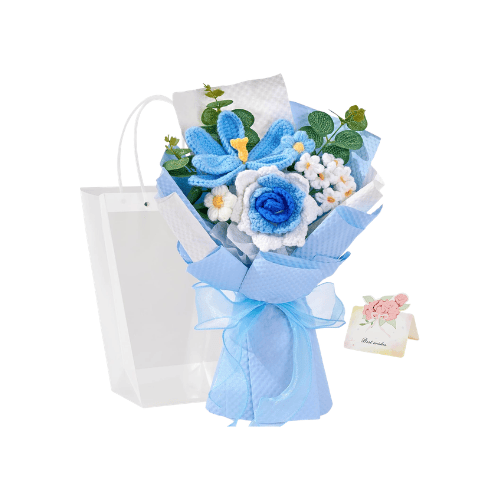 Handmade Crochet Tulip Bouquet – Hand-Knitted Everlasting Flowers