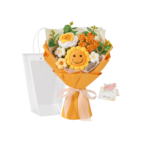 Handmade Crochet Tulip Bouquet – Hand-Knitted Everlasting Flowers