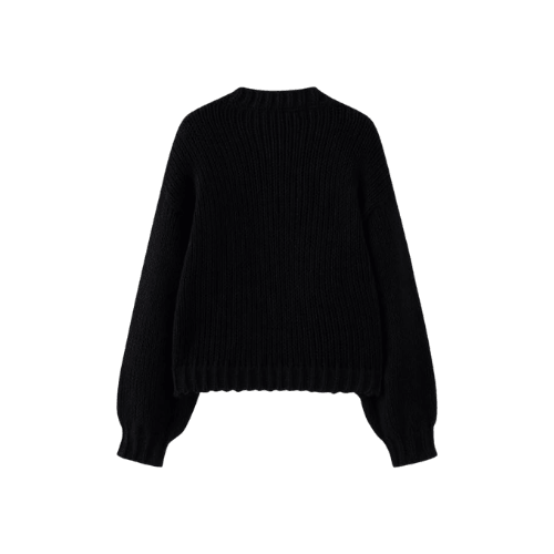 Women’s "Berry Sweet" Embroidered Cardigan – Kawaii V-Neck Chunky Knit