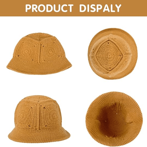 Handmade Crochet Bucket Hat – Artisanal Knitted "Milk Cotton" Beanie