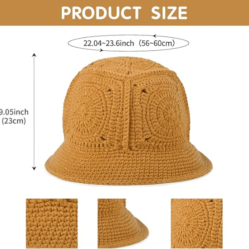 Handmade Crochet Bucket Hat – Artisanal Knitted "Milk Cotton" Beanie