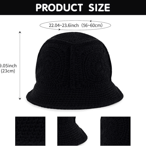 Handmade Crochet Bucket Hat – Artisanal Knitted "Milk Cotton" Beanie