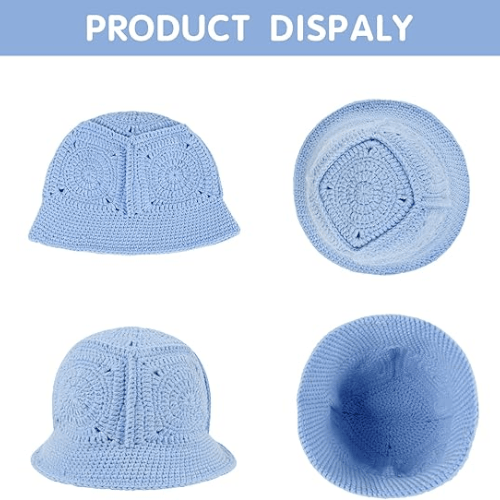 Handmade Crochet Bucket Hat – Artisanal Knitted "Milk Cotton" Beanie