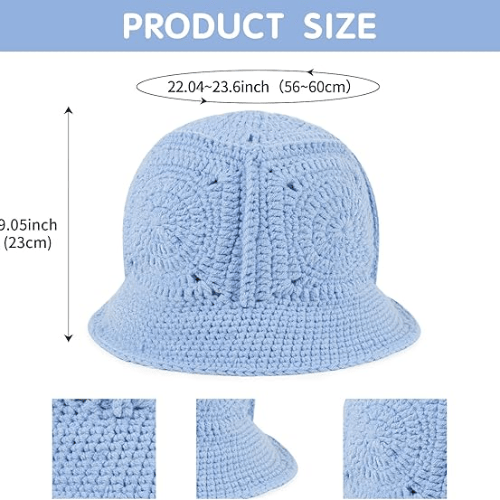 Handmade Crochet Bucket Hat – Artisanal Knitted "Milk Cotton" Beanie