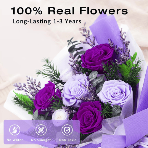 Handcrafted Preserved Real Rose Bouquet