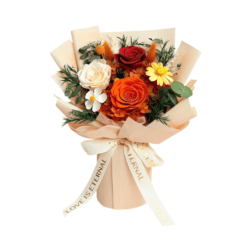 Handcrafted Preserved Real Rose Bouquet