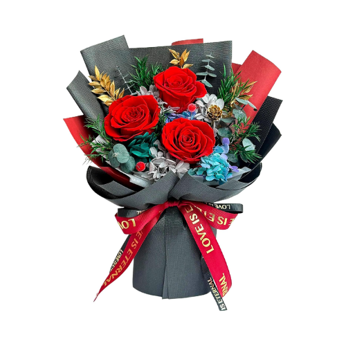 Handcrafted Preserved Real Rose Bouquet