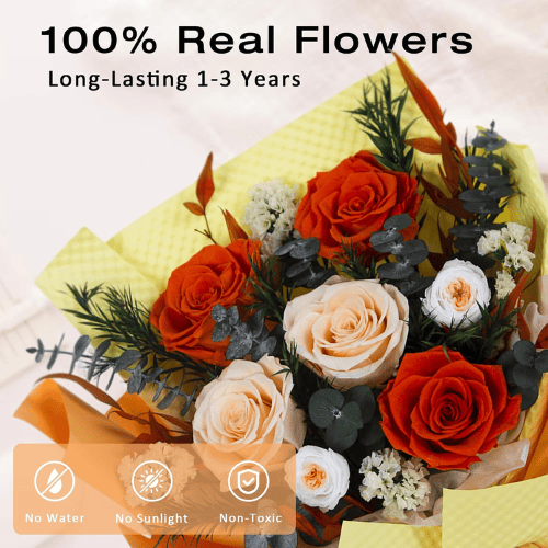 Handcrafted Preserved Real Rose Bouquet