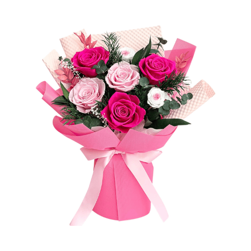 Handcrafted Preserved Real Rose Bouquet