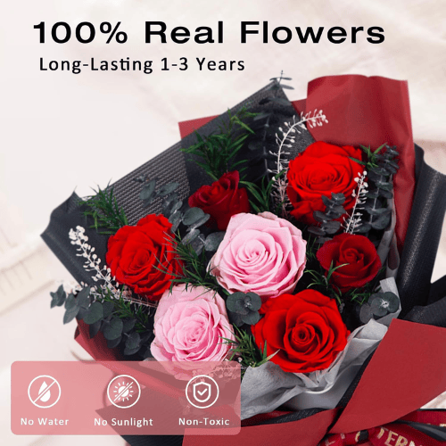 Handcrafted Preserved Real Rose Bouquet